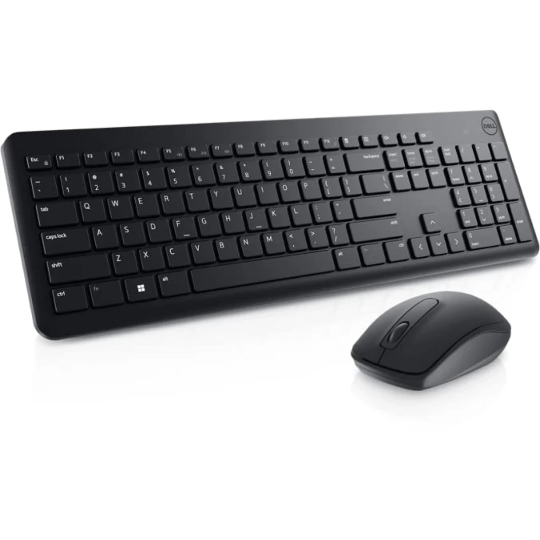 Dell KM3322W لوحة المفاتيح اللاسلكية والماوس المضادة للفرقة والمفاتيح المقاومة للانسكاب 36 شهرًا بطارية اللغة العربية / اللغة الإنجليزية