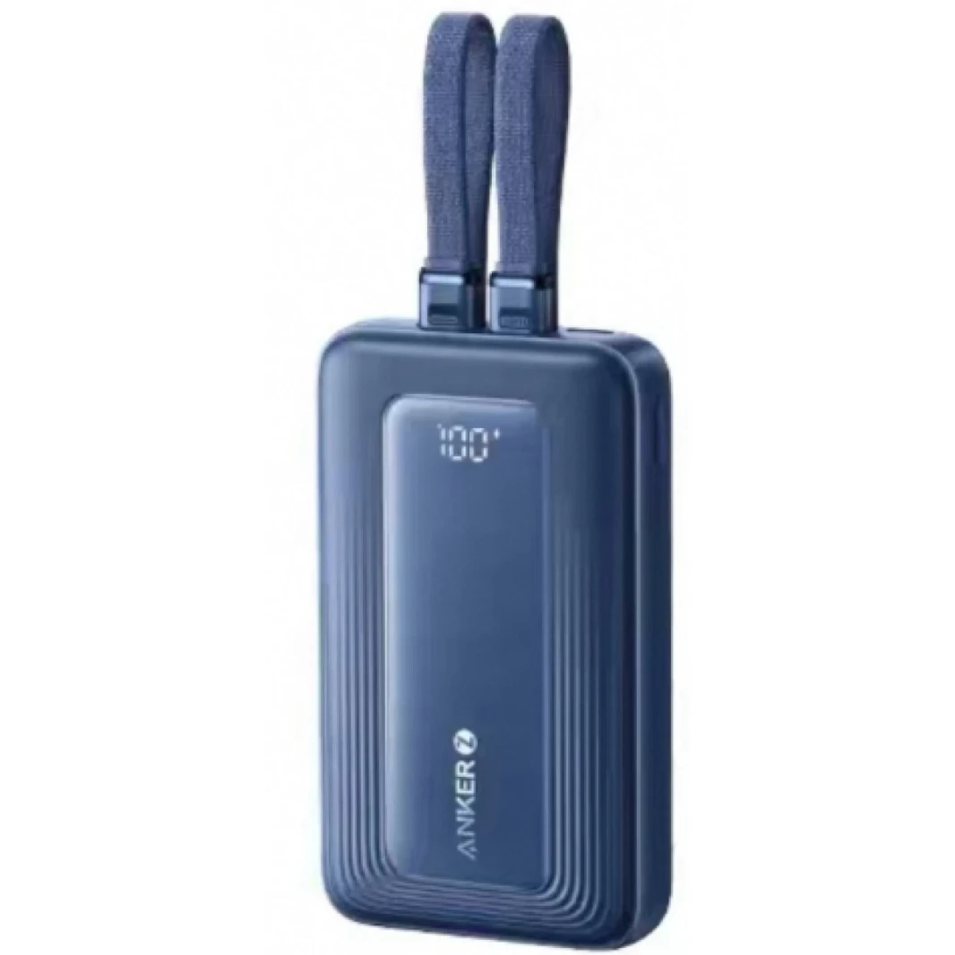 Anker Zolo Power Bank ، شاحن محمول بسرعة 20،000 مللي أمبير في الساعة 30 واط و 30 واط مع كابلات Lightning معتمدة من USB-C و MFI ، USB-C & A ، حزمة البطارية لسلسلة iPhone 16/15 ، MacBook ، Galaxy-Dark Blue