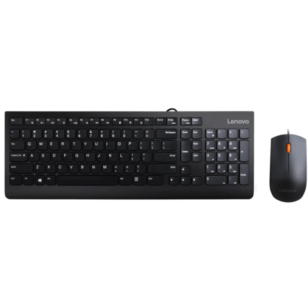 Lenovo 300 Wired Keyboard و Mouse Combo (Black)