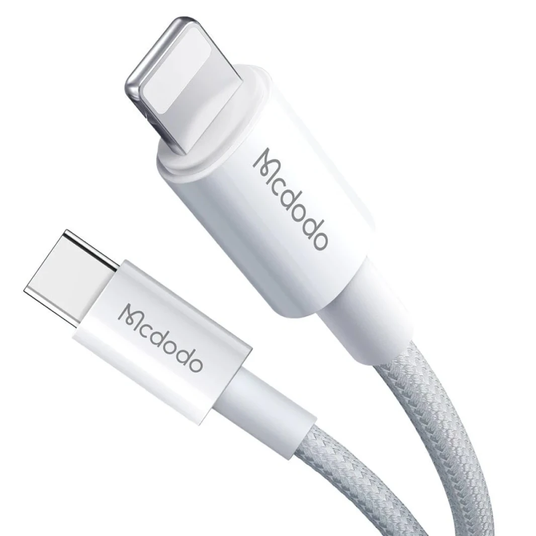 McDodo CA-2760 Type-C إلى Lightning PD 36W بيانات سريعة/شحن كابل 1.2 متر-أبيض