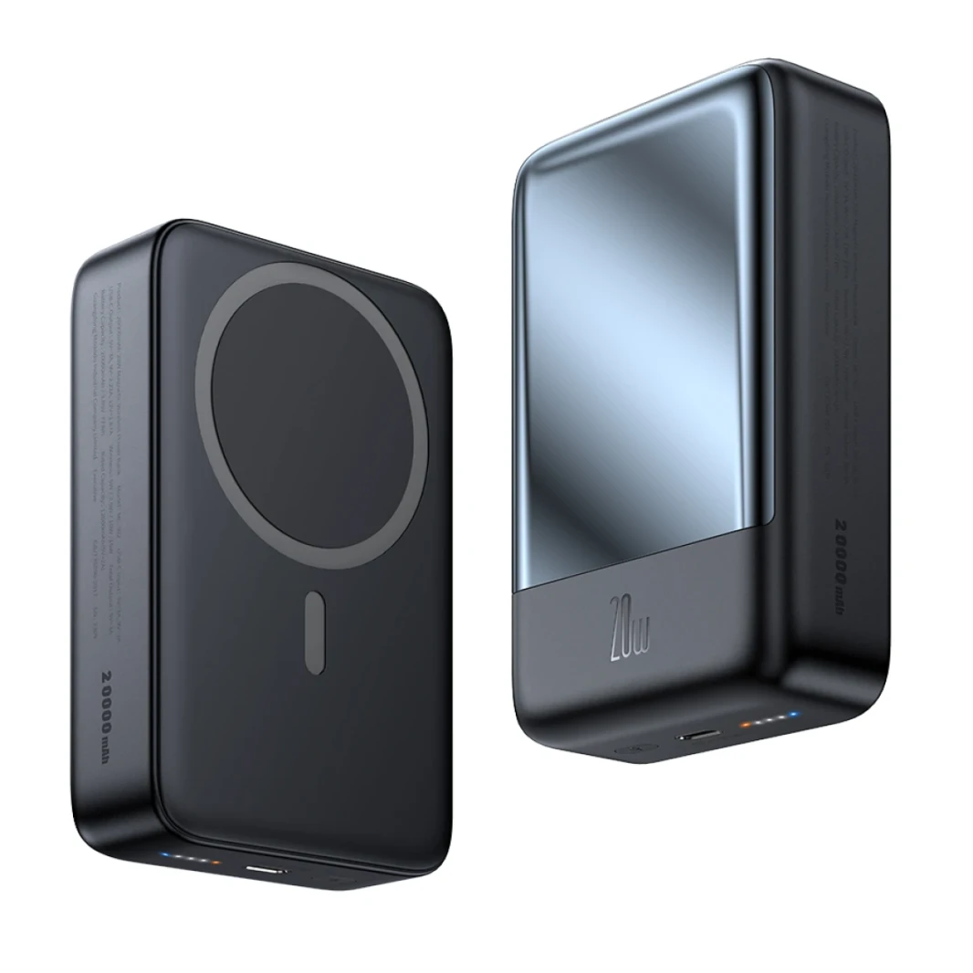 McDodo MC -5021 Magnetic Battery Pack 20000mAh ، Bank Power Bank 20W PD Fast Charging ، Bank Charger Power Bank 15W Wireless Fast Charging - Black
