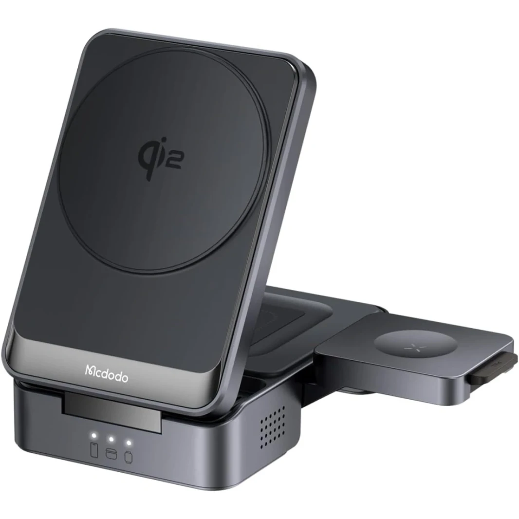 محطة شحن McDodo CH-5190 QI2 قابلة للطي 15W+5W+2.5W DOCK MAGNECT ROARGER MAGNET
