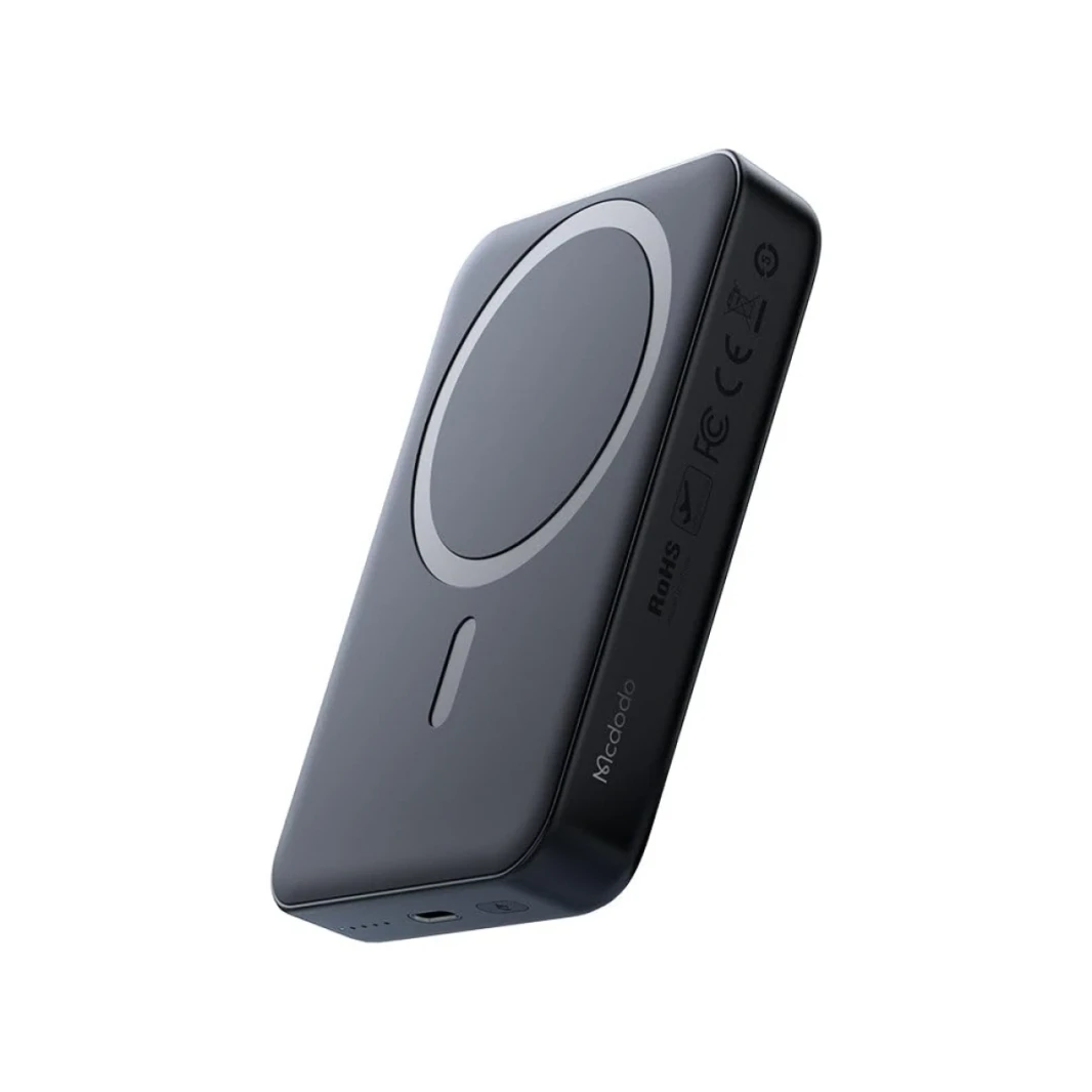 McDodo MC -5101 20W Magnetic Wireless Charging 10000mah Power Bank مع حامل الهاتف - أسود
