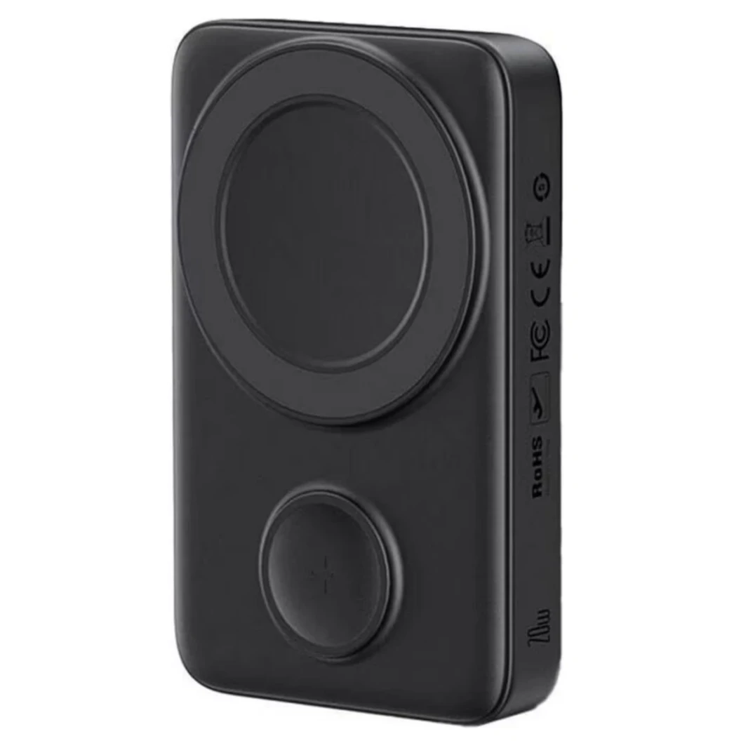 Mcdodo MC-1461 2​ in 1 Magnatic Wireless 20W Power Bank 10000mAh For iPhone & Apple Watch - Black