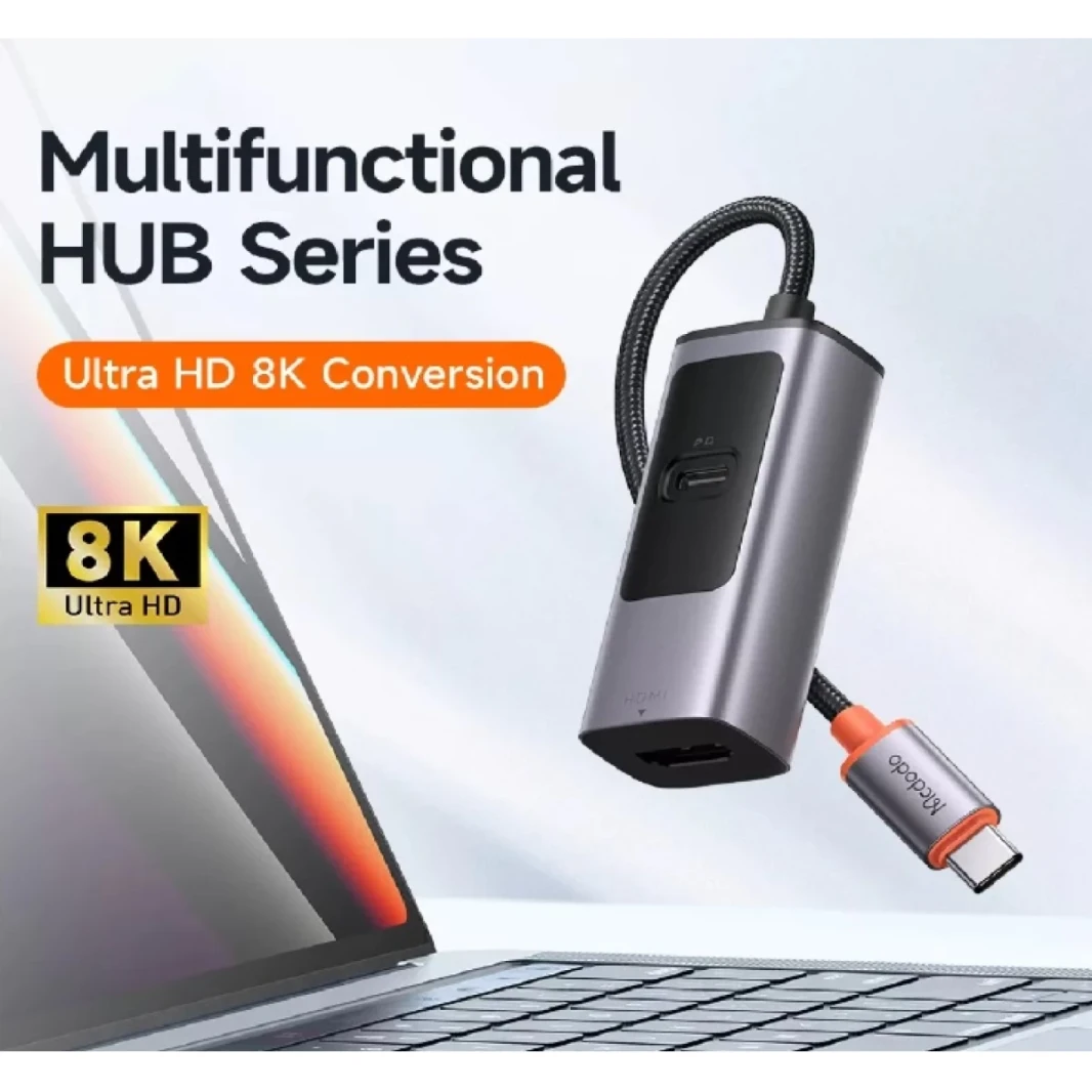 Mcdodo HU-1130 2 in 1 100W PD Type C Port + 8K HDMI Port USB Type C USB Hub
