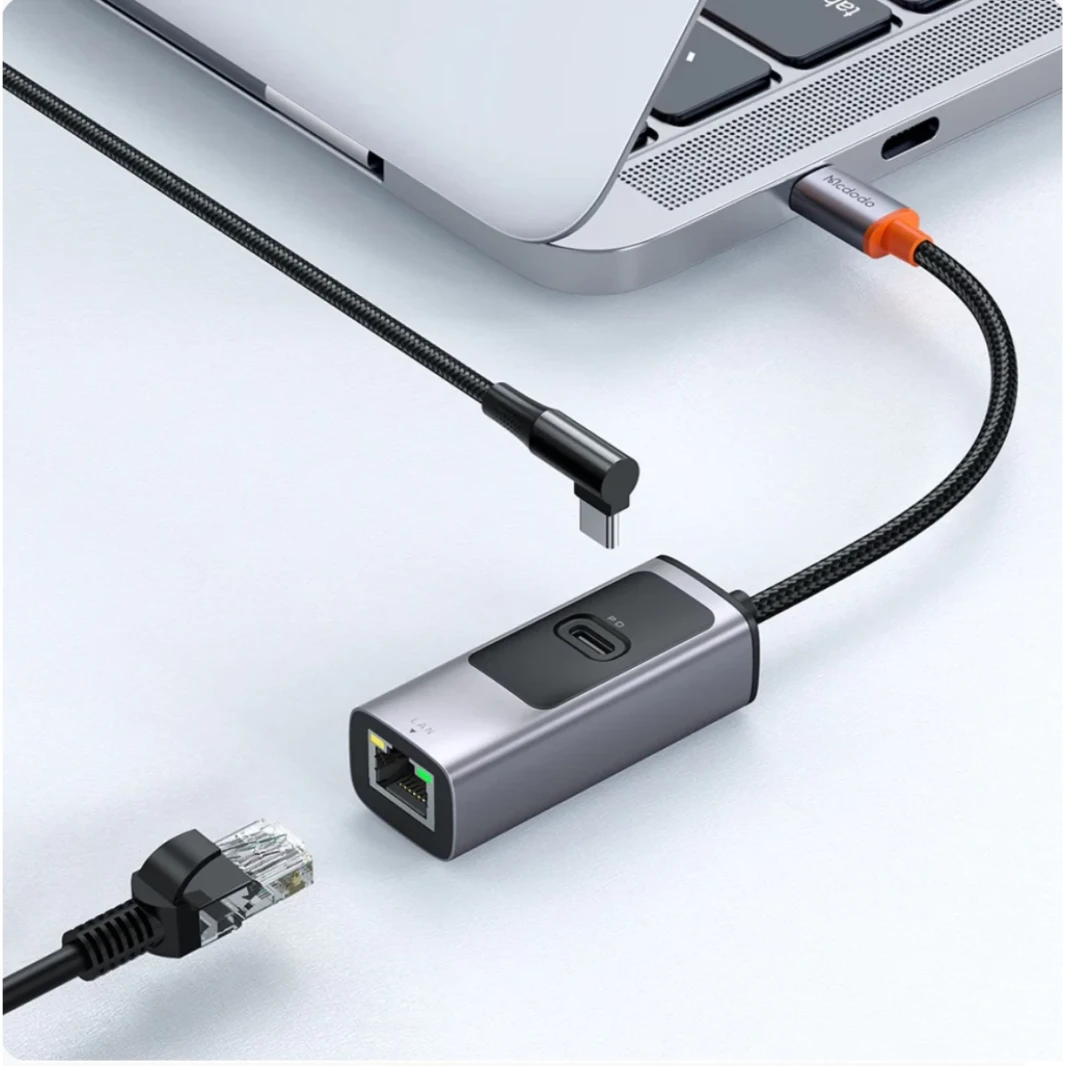 McDodo HU-0680 2 في 1 100W PD + LAN PORT TYPE C USB HUB