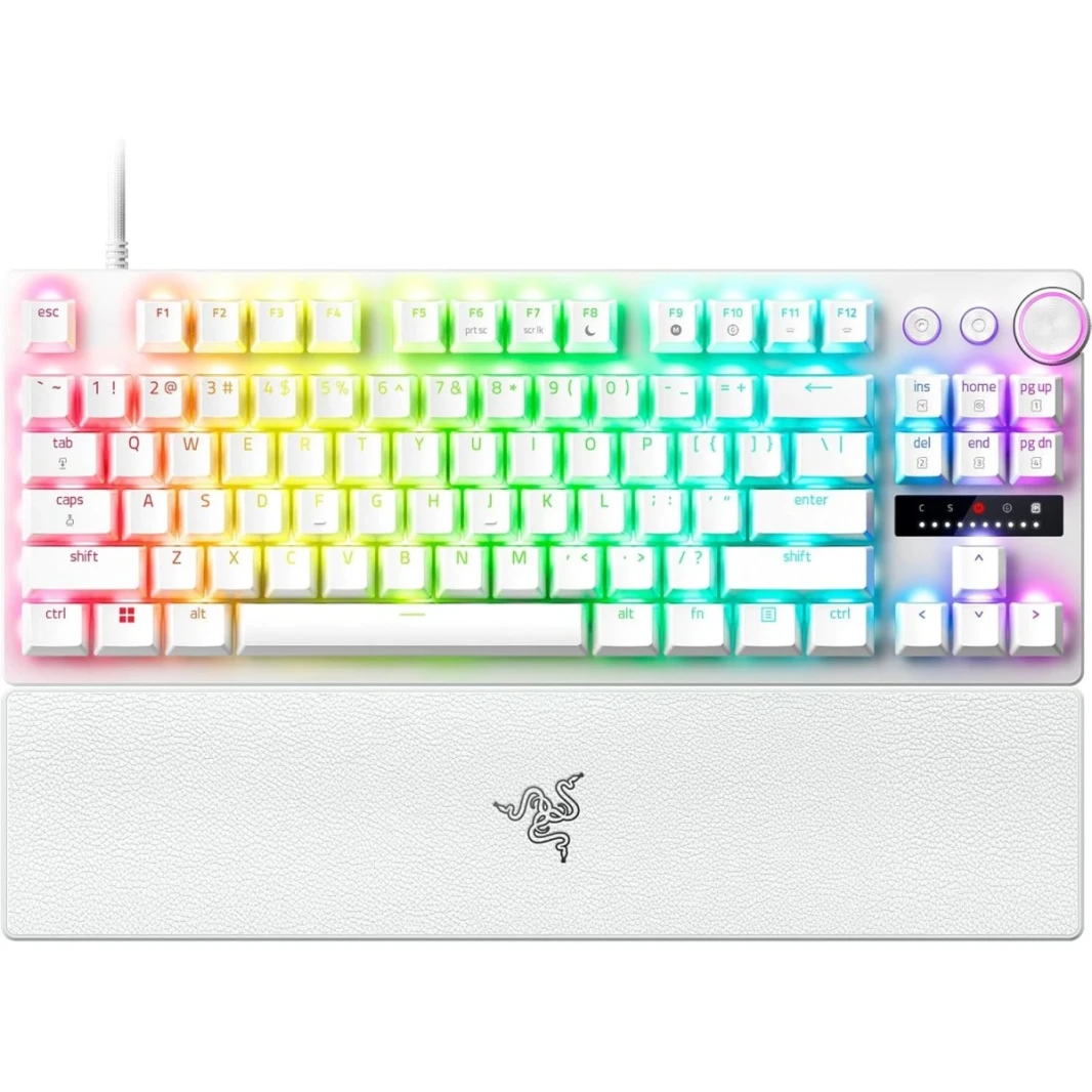 Razer Huntsman V3 Pro TKL Esports التبديل البصري التناظرية المشغل السريع ومفاتيح وسائط التشغيل القابلة للتعديل واتصل
