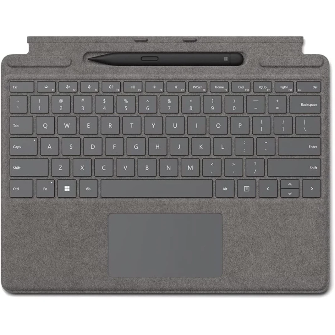 Microsoft Surface Pro Signature Keyboard & Slim Pen Compatible With Surface Pro 8 / Pro X English Layout - Platinum