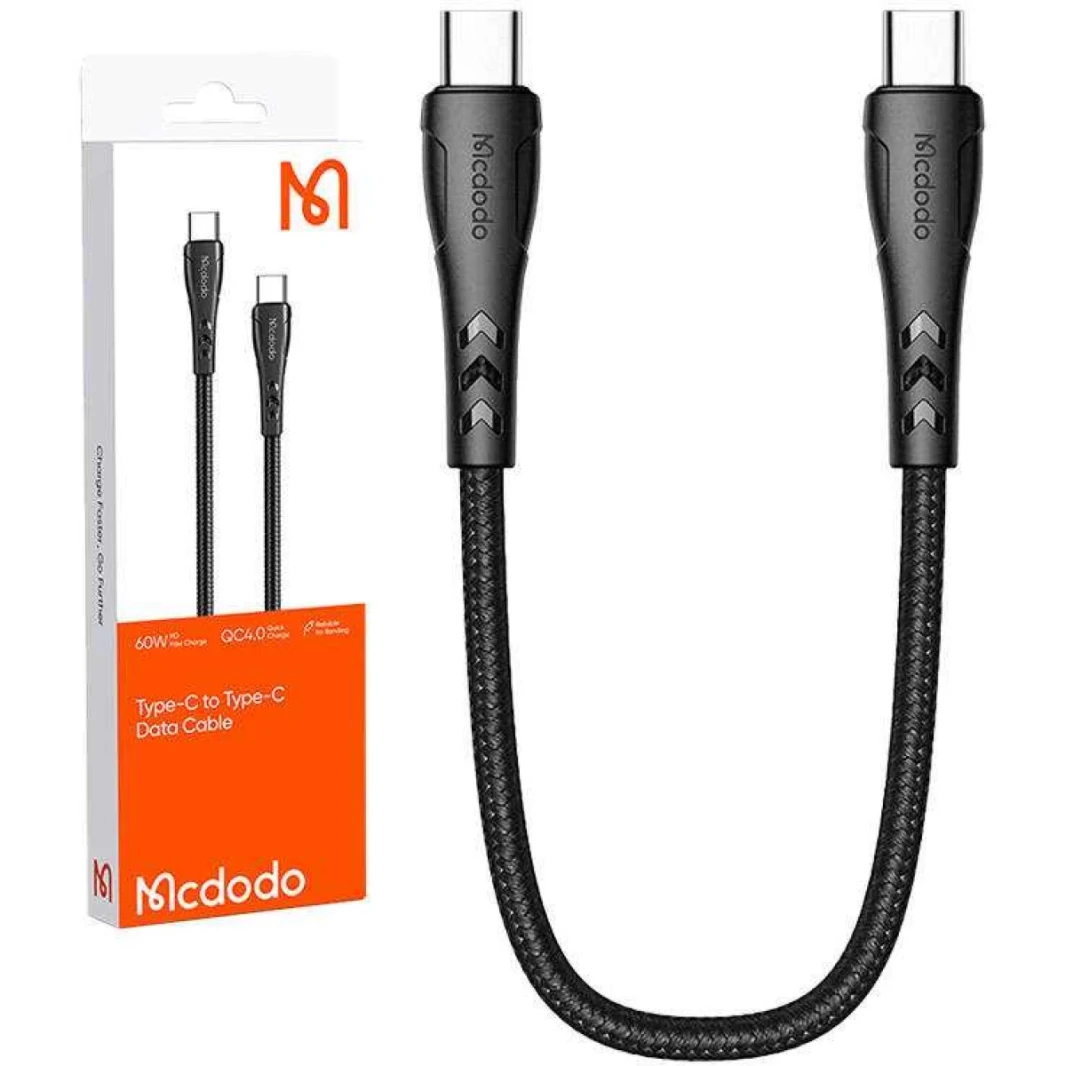 McDodo CA-7640-Cable-Type-C to type-C Data Cable 0.2m (Black)
