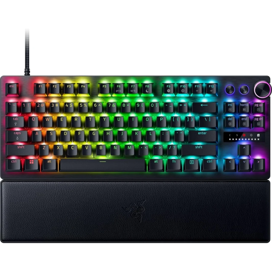 Razer Huntsman V3 Pro TKL Esports التبديل البصري التناظرية المشغل السريع ومفاتيح وسائط التشغيل القابلة للتعديل واتصل