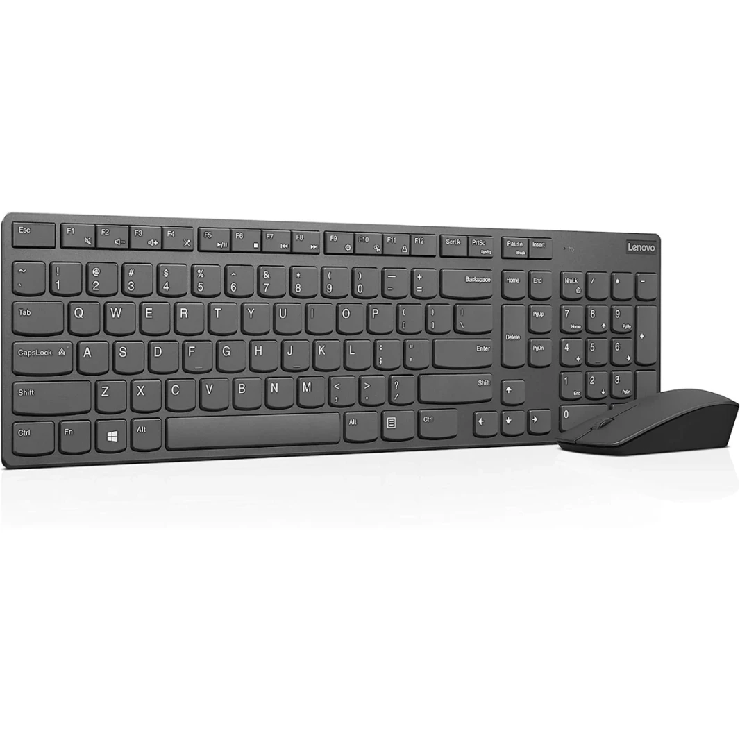 Lenovo Professional Ultraslim Wireless Combo Beyboard و 2 AAA بطاريات AAA للتخطيط العربي / اللغة الإنجليزية