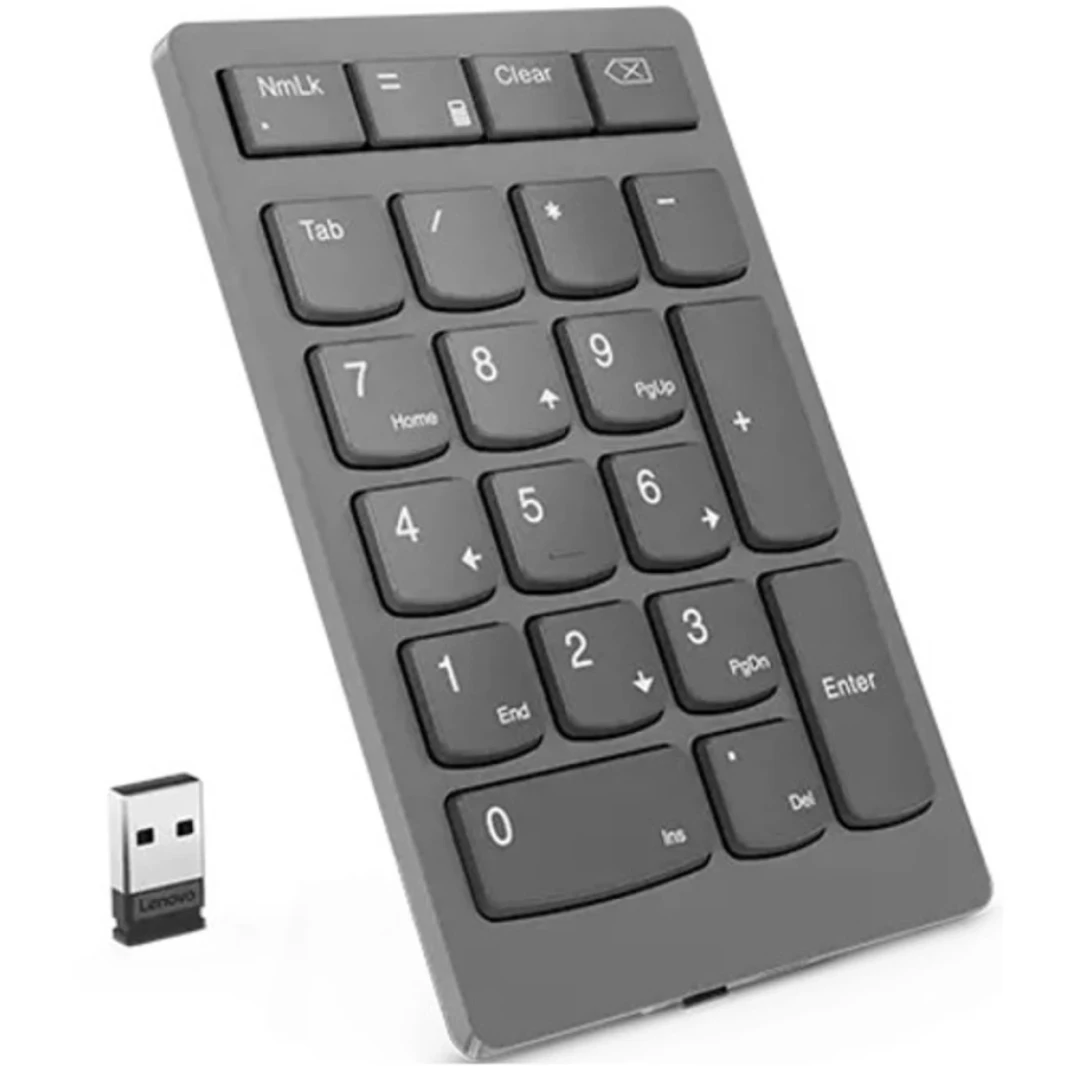 Lenovo Go Wireless Numeric Keypad RF 2.40 GHz مقص Keyswitch - Storm Gray