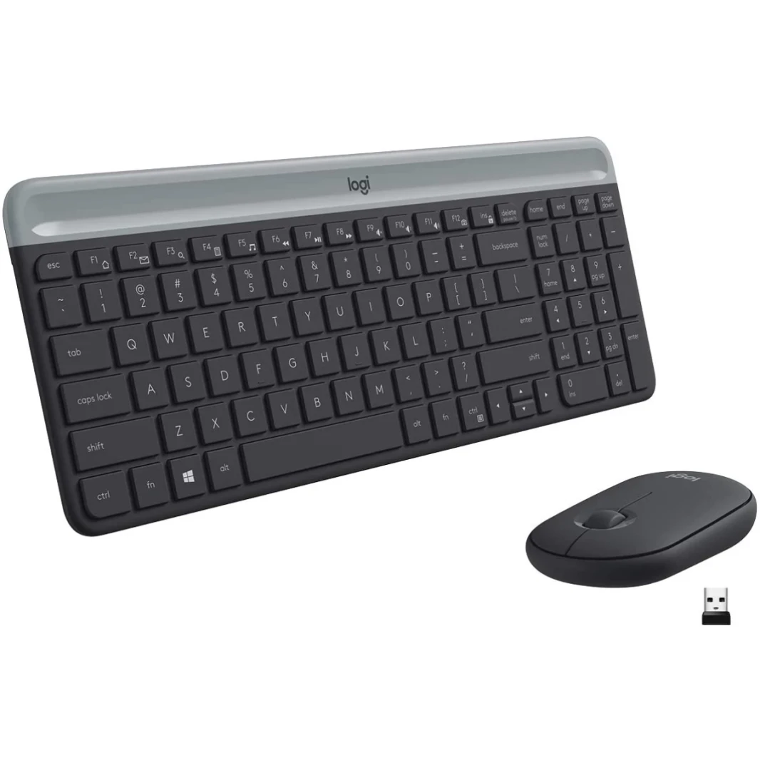 Logitech MK470 لوحة مفاتيح لاسلكية سليم وسرد الماوس العربي / اللغة الإنجليزية
