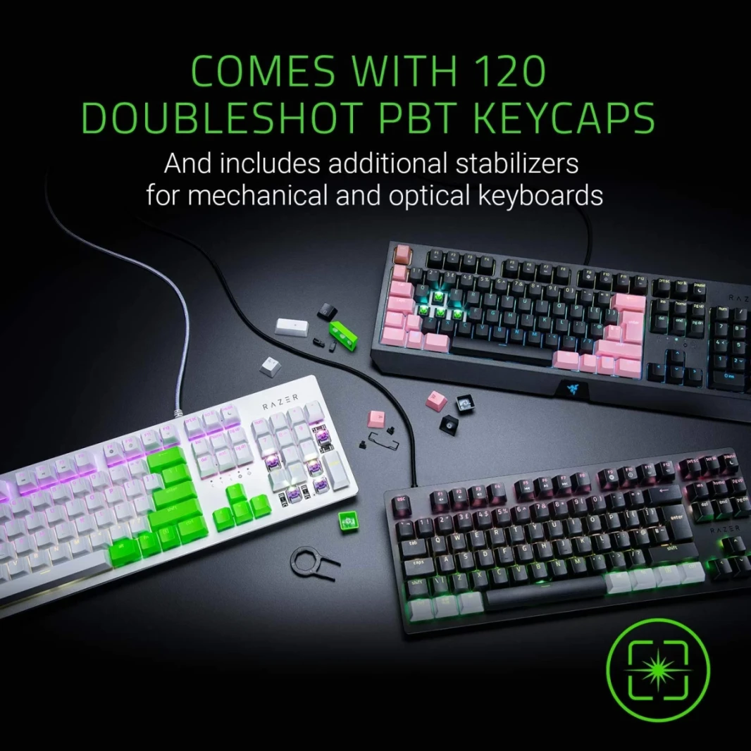 Razer Doubleshot PBT Keycap Upgrade Set for Mechanical & Optical Keyboards - Green