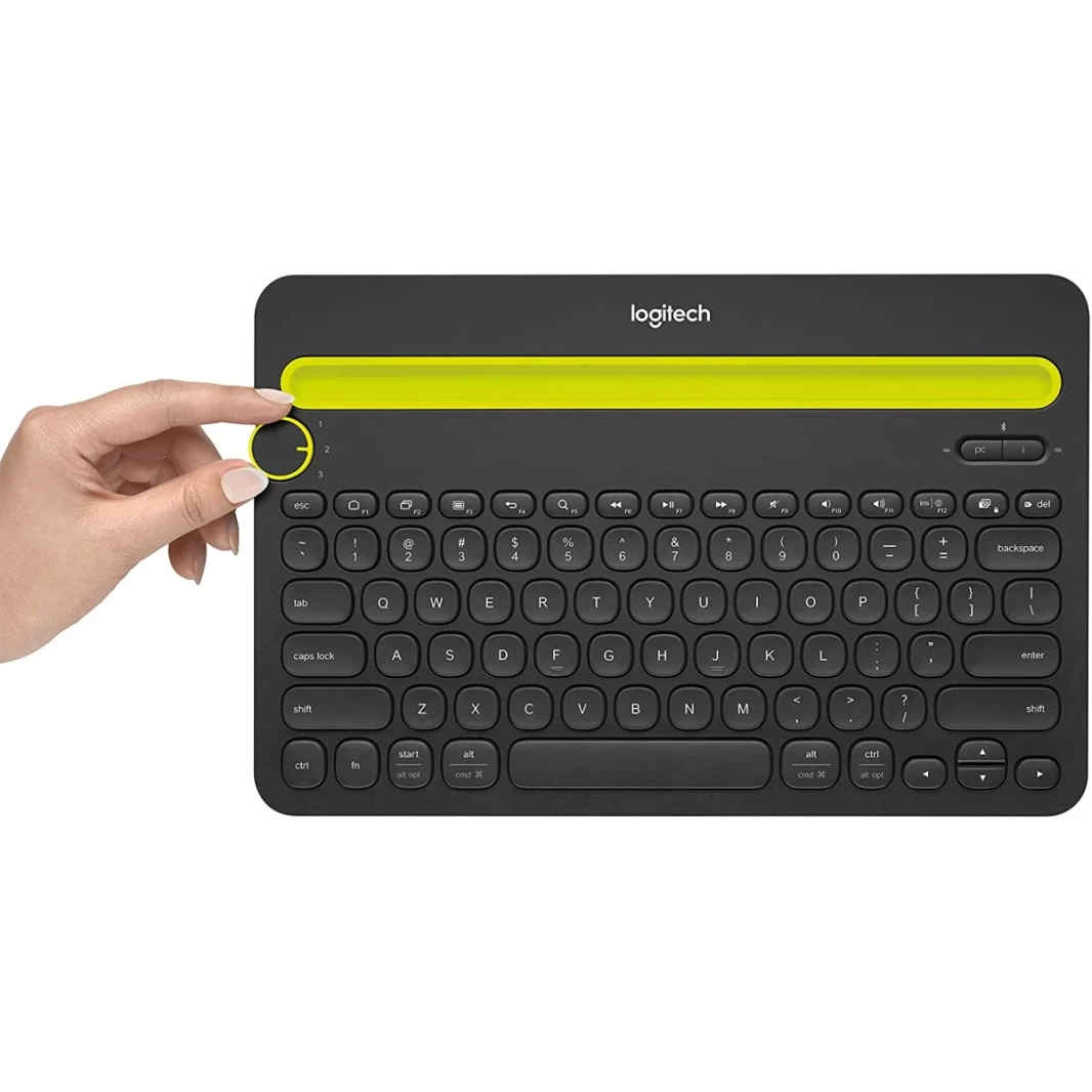 Logitech K480 Bluetooth لأجهزة الكمبيوتر والأجهزة اللوحية والهواتف الذكية ، اللغة الإنجليزية فقط
