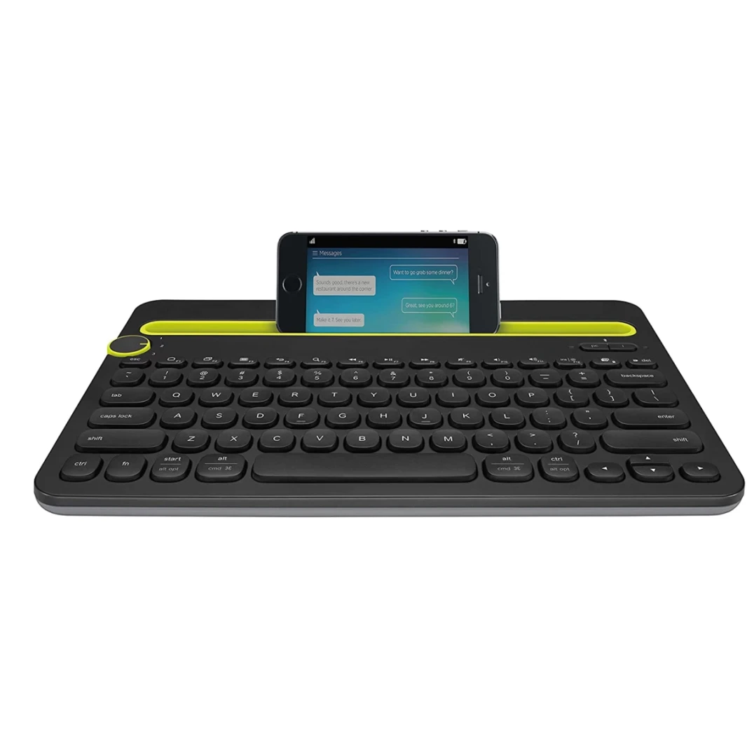 Logitech K480 Bluetooth لأجهزة الكمبيوتر والأجهزة اللوحية والهواتف الذكية ، اللغة الإنجليزية فقط