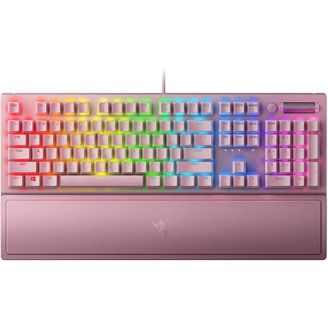 Razer Blackwidow V3 مفاتيح أخضر ميكانيكية Chroma - الكوارتز
