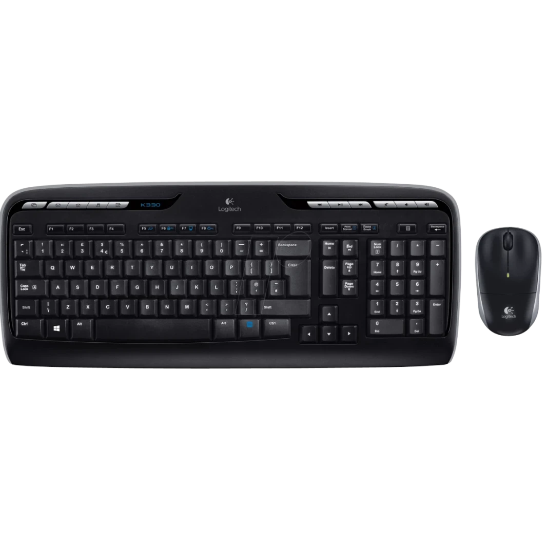 LogiteClogitech MK330 لوحة المفاتيح اللاسلكية وسرد الماوس مع USB -Receiver Long Battery عمر PC / LAPTOP ARABIC / ENGLIST