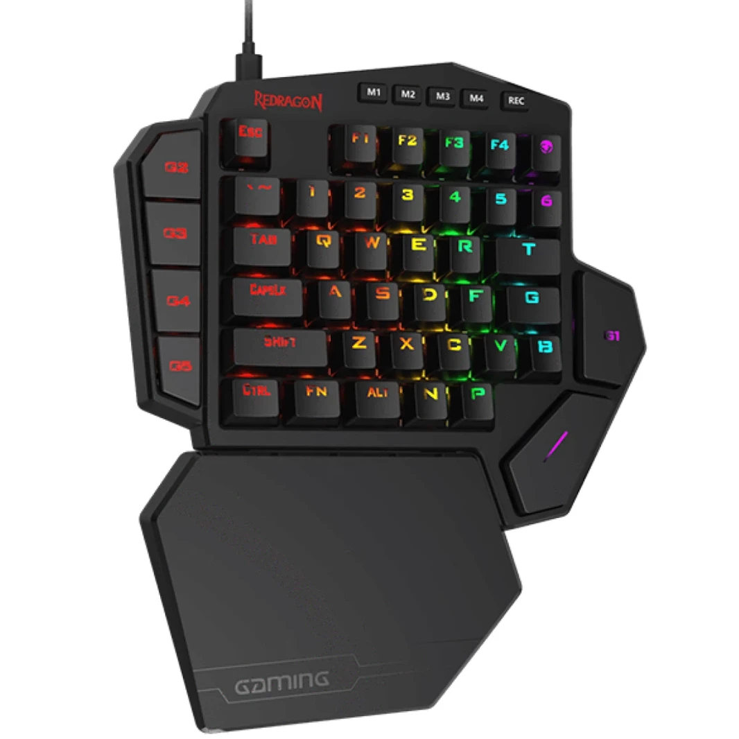 redragon K585 DITI بيد واحدة 42 مفتاح RGB النوع الميكانيكي ث/ 7 على متن مفاتيح الماكرو على متن