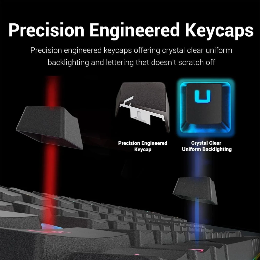 Redragon MITRA K551-1 Mechanical Gaming Keyboard RGB Backlit Wired Keyboard - Blue Switches