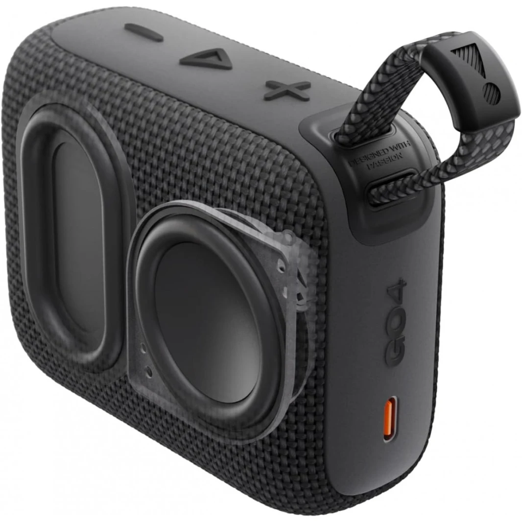 JBL Go 4 - Ultra-Portable, Waterproof and Dustproof Bluetooth Speaker, Big Pro Sound with Punchy bass, 7-Hour Built-in Battery, Made in Part with Recycled Materials (Black)