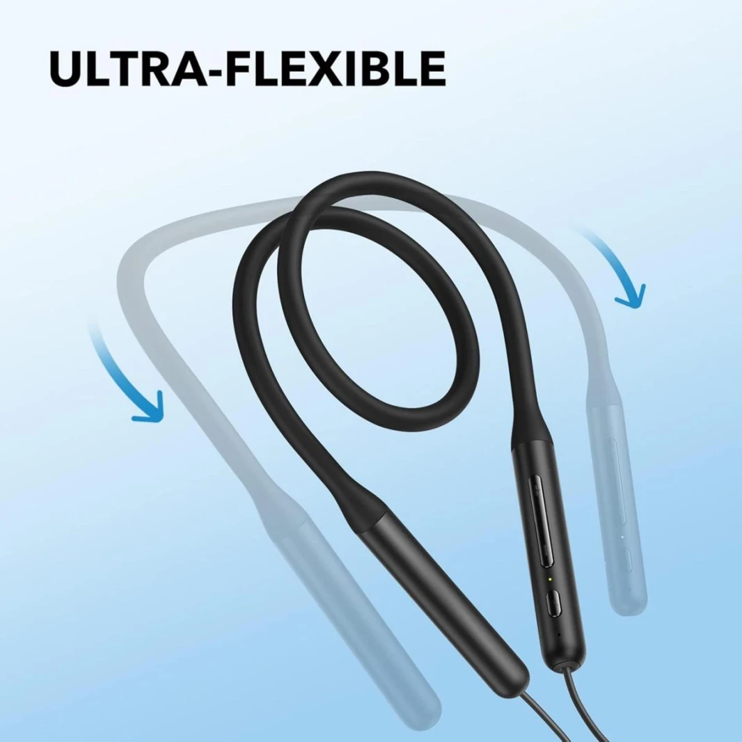 Anker soundcore life u2i bluetooth neckband with 22 h playtime, 10 mm drivers, clear calls, usb-c fast charging, foldable & lightweight build, ipx5 waterproof - 18 Month Warranty
