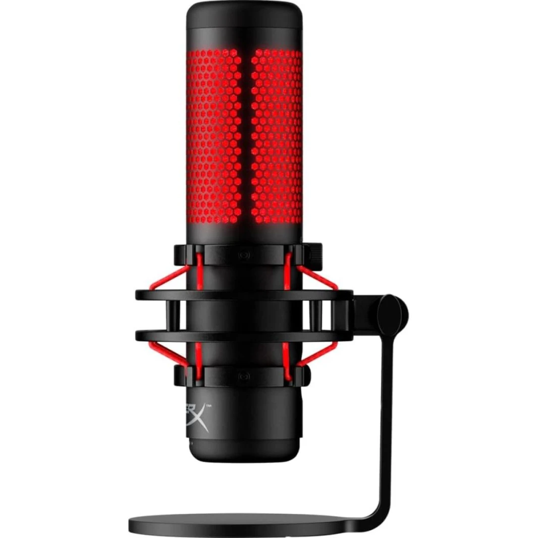HYPERX  Quadcast RGB Gaming Microphone Anti-Vibration Shock Mount, Four Selectable Polar Patterns, Convenient Gain Control Adjustment  - Black | 1 Year Warranty