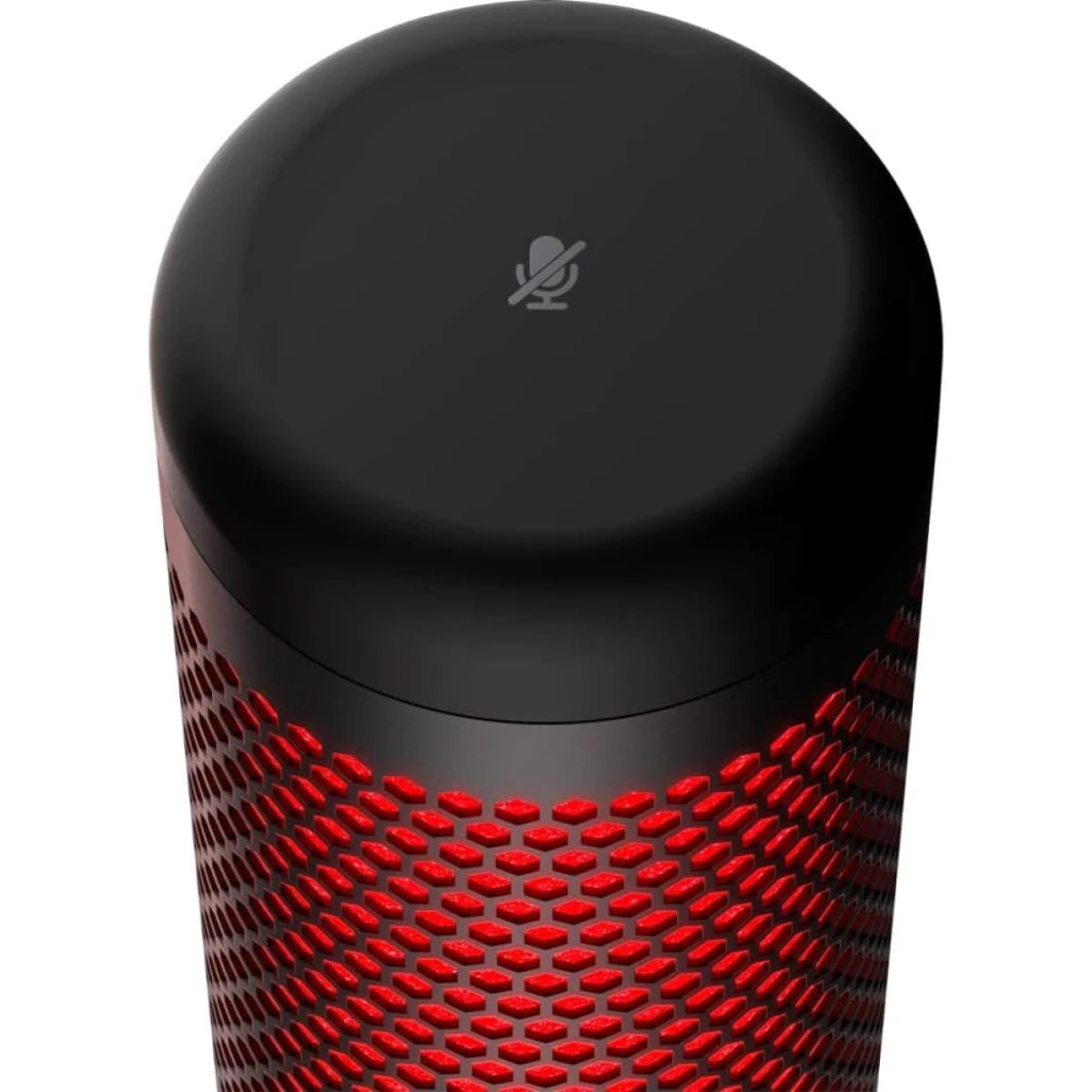 HYPERX  Quadcast RGB Gaming Microphone Anti-Vibration Shock Mount, Four Selectable Polar Patterns, Convenient Gain Control Adjustment  - Black | 1 Year Warranty