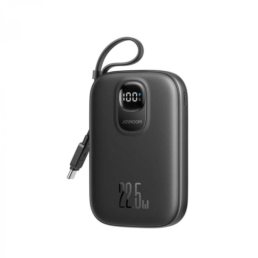 JOYROOM JR-PBF17 10000mAh Mini Power Bank 22.5W Fast Charging Battery with Built-In Type-C Cable - 18 Month Warranty