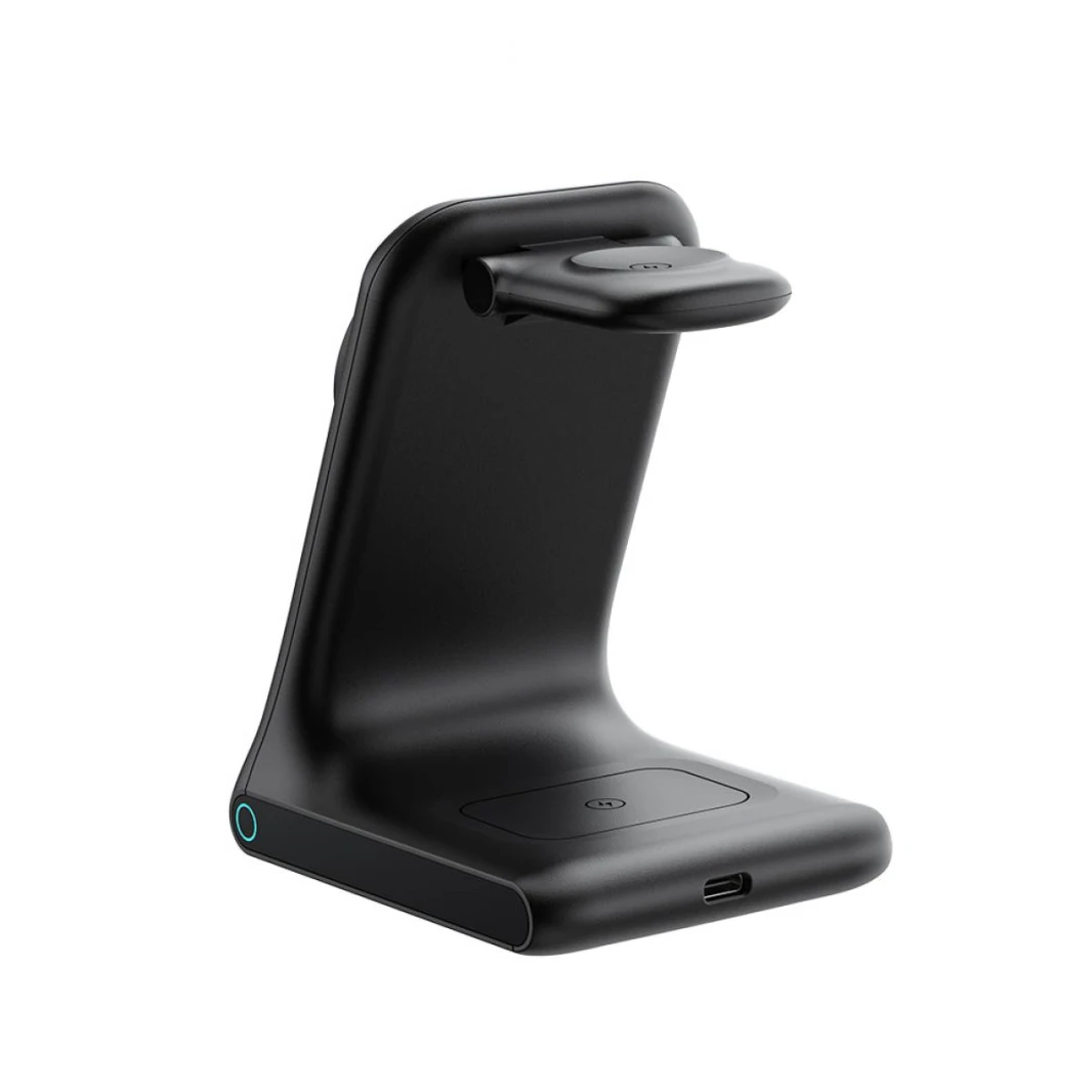 JOYROOM JR-W15 3-in-1 Wireless Charging Station, Ultra Stable, Space-Saving for Phone, Watch & Earbuds - 18 Months Warranty