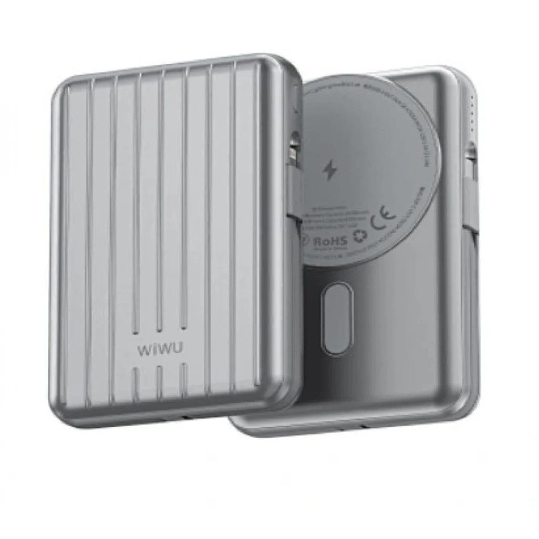 WiWU Truck series 10000mAh Strong Magnetic Wireless Power Bank Portable Wilreless Fast Charging for iPhone - 18 Months Warranty
