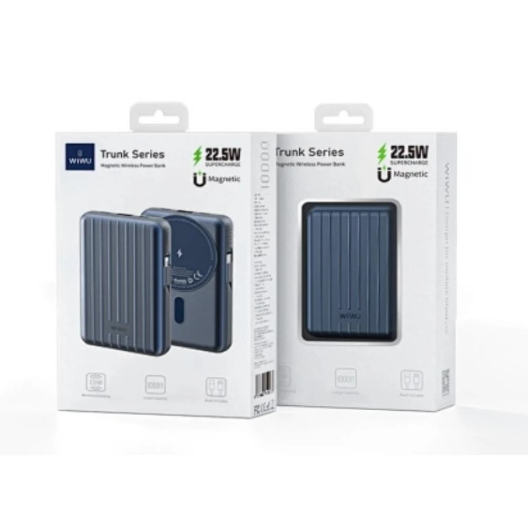 WiWU Truck series 10000mAh Strong Magnetic Wireless Power Bank Portable Wilreless Fast Charging for iPhone - 18 Months Warranty