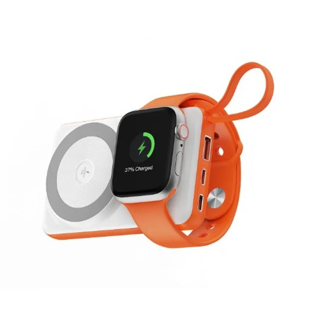 WiWU 10000mAh PD Fast Charge Built In Type C Cable For Watch/Iphones PD Fast Wireless Charge & iWatch Wireless Charge - 18 Months Warranty