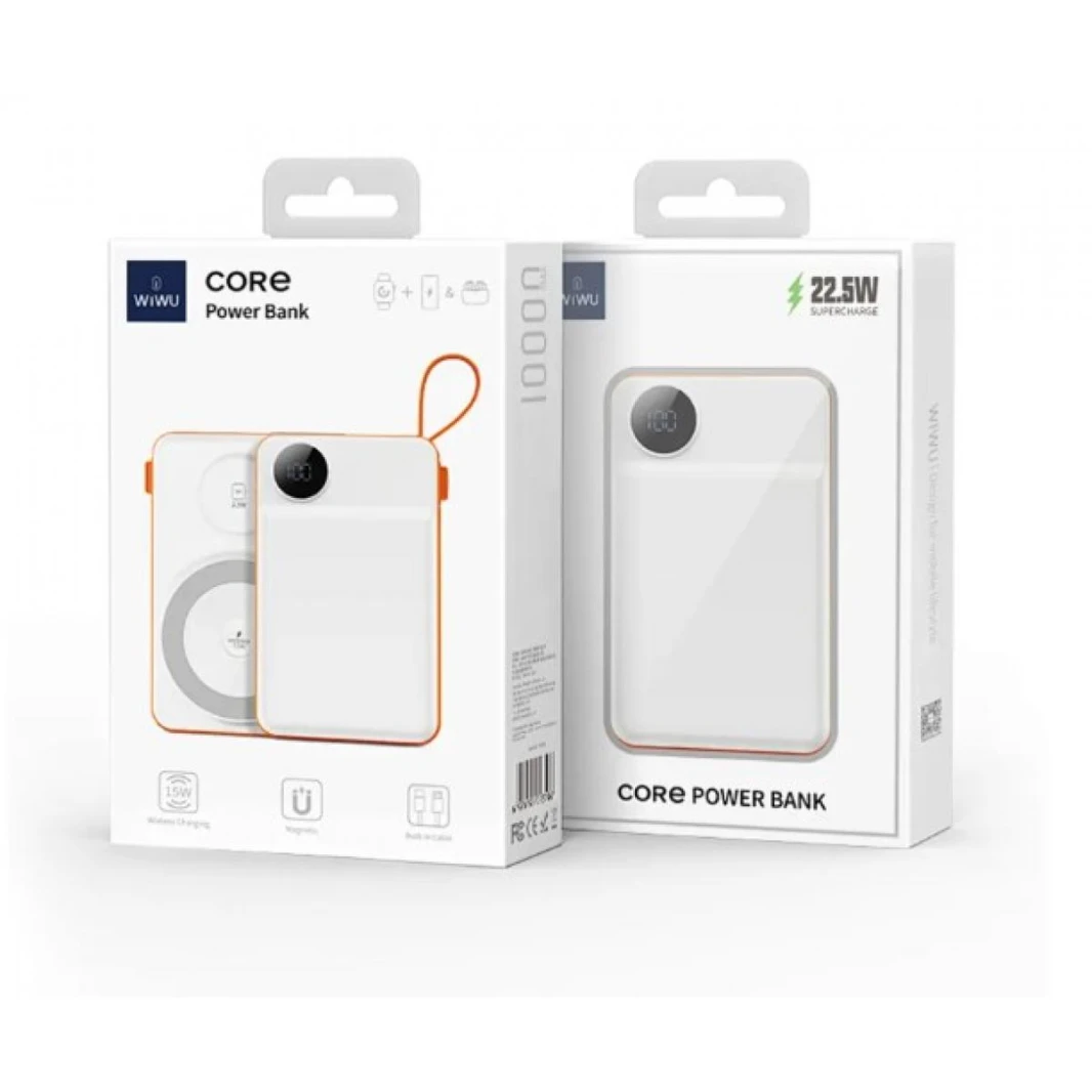 WiWU 10000mAh PD Fast Charge Built In Type C Cable For Watch/Iphones PD Fast Wireless Charge & iWatch Wireless Charge - 18 Months Warranty