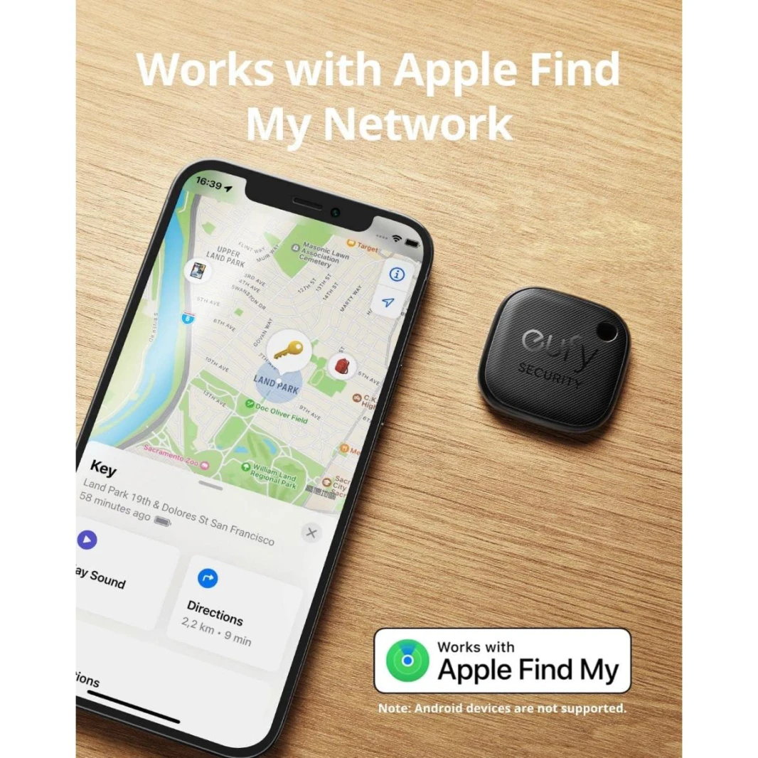 eufy Security by Anker SmartTrack Link, Android not Supported, Works with Apple Find My iOS only, Key Finder, Bluetooth Tracker for Earbuds and Luggage, Phone Finder, Water Resistant - 18 Month Warranty