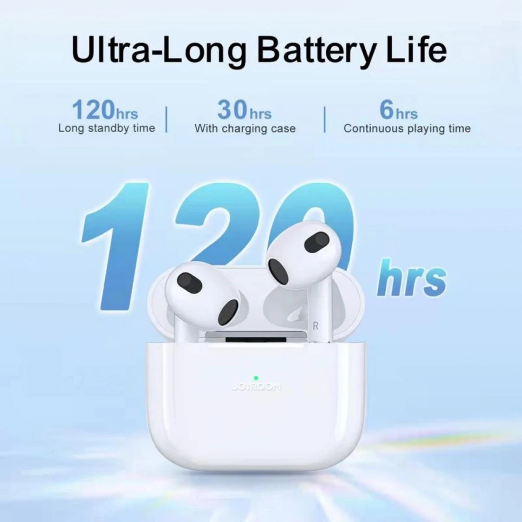Joyroom JR-T03S Ear Buds / plus Wireless Headphones 3rd Generation for  IOS & Andriod- White 1Year Warranty