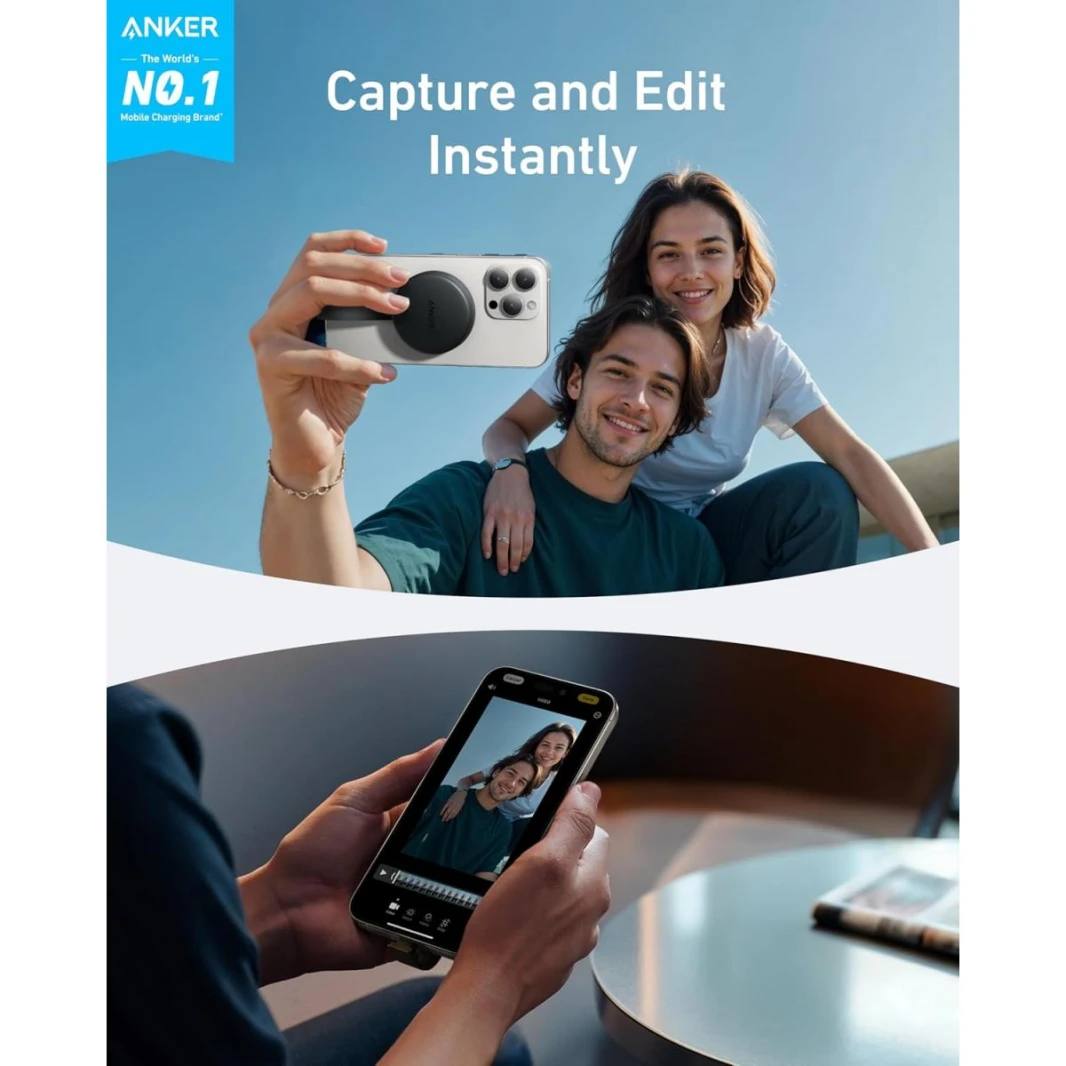 Anker MagGo USB-C Adapter (3-in-1, 10Gbps, For iPhone) Provides a quick switch from capturing video outdoors to editing on a smartphone without delay Gray - 18 Month Warranty