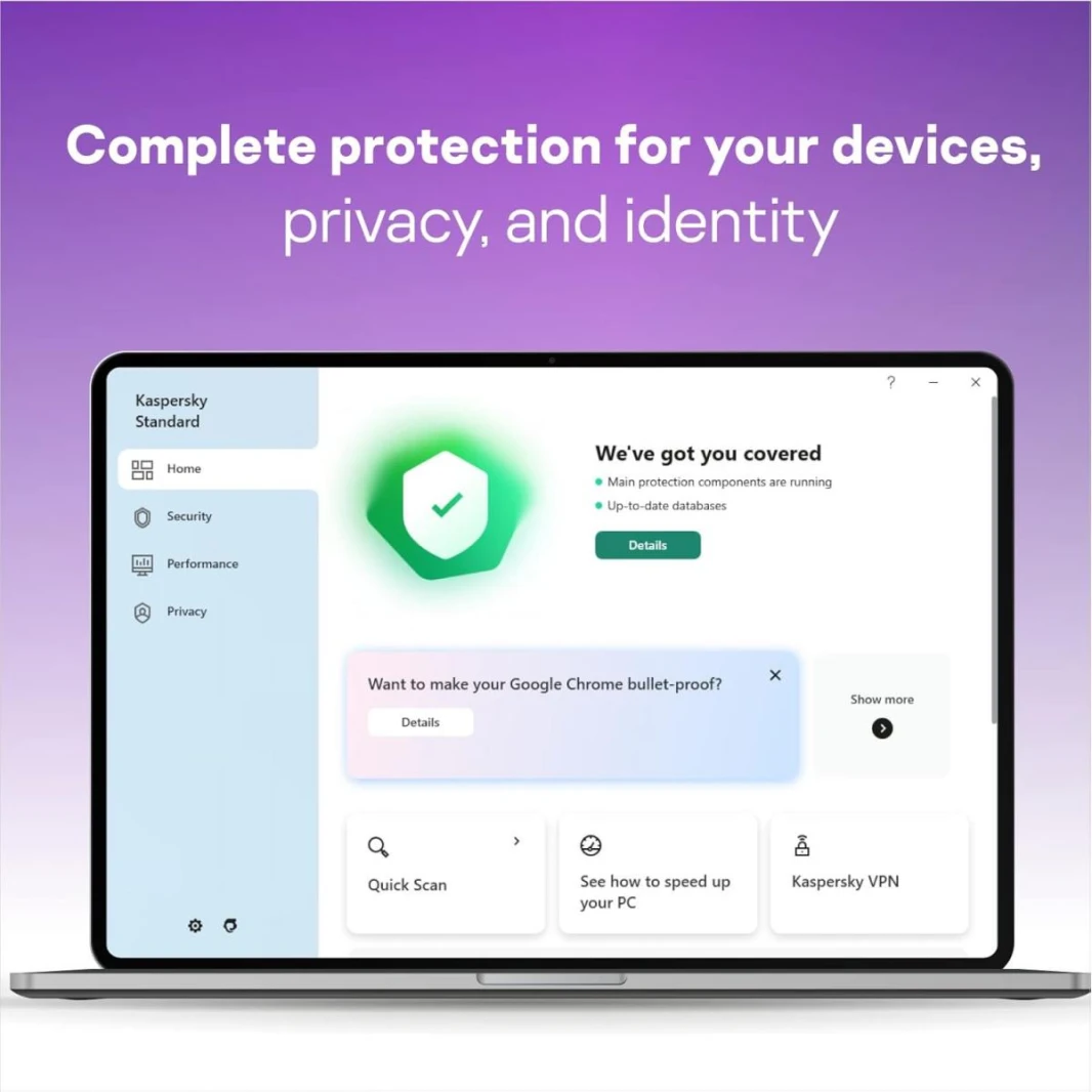 Kaspersky Premium Total Security 3 Devices Anti-Phishing and Firewall Unlimited VPN Password Manager Parental Controls 1 Year PC/Mac/Mobile