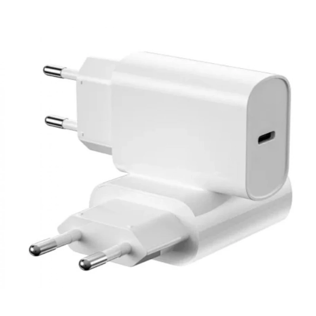 WIWU Wall Charger with 20W PD Single Port USB Wall Plug Black White Charging + USB C to Lightning Cable