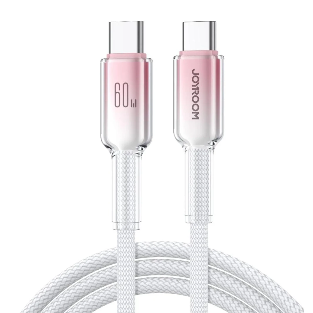 Joyroom S-A42 Crystal-Clear Series 60W Fast Charging Data Cable 1.2m Type-c to Type-c