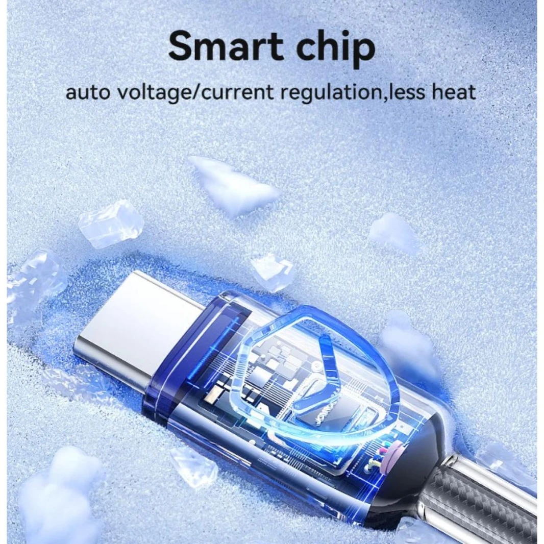 Joyroom S-A42 Crystal-Clear Series 60W Fast Charging Data Cable 1.2m Type-c to Type-c