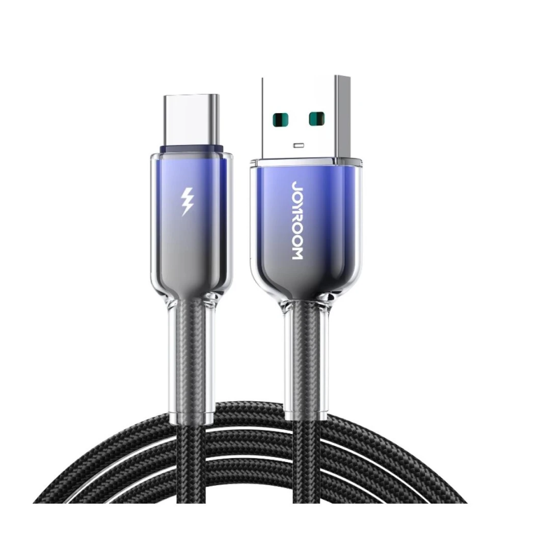 Joyroom S-A42 Crystal-Clear Series 60W Fast Charging Data Cable 1.2m Type-A to Type-c - Black
