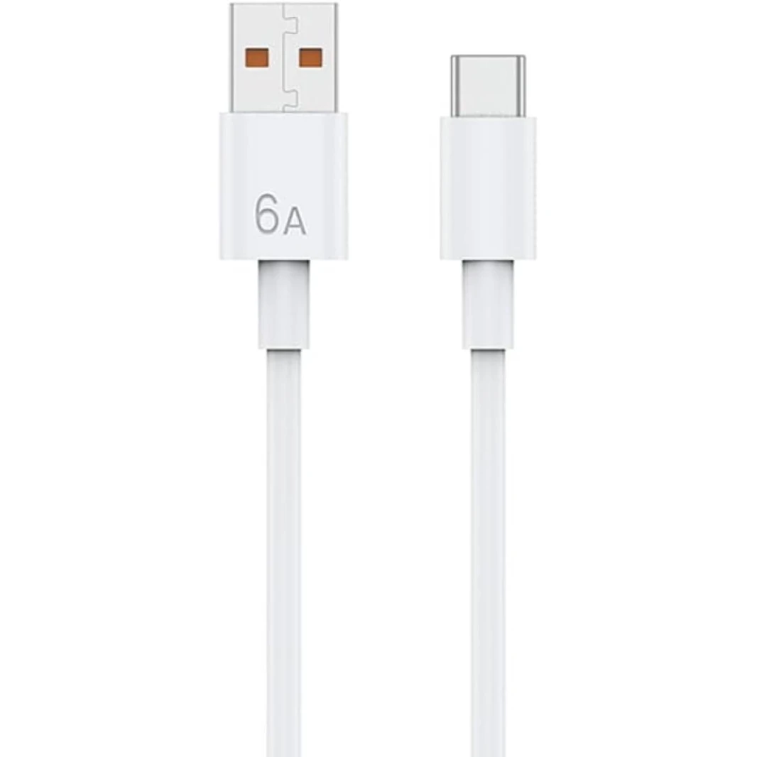 WIWU G104 66W Youpin Series USB to Type-C Data Cable 1.2m - White, White, 1.2 m