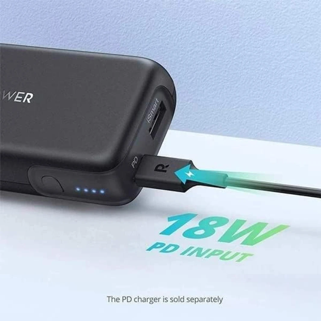 Ravpower RP-PB186 10000mah pd pioneer 20w 2-port portable charger - Balck