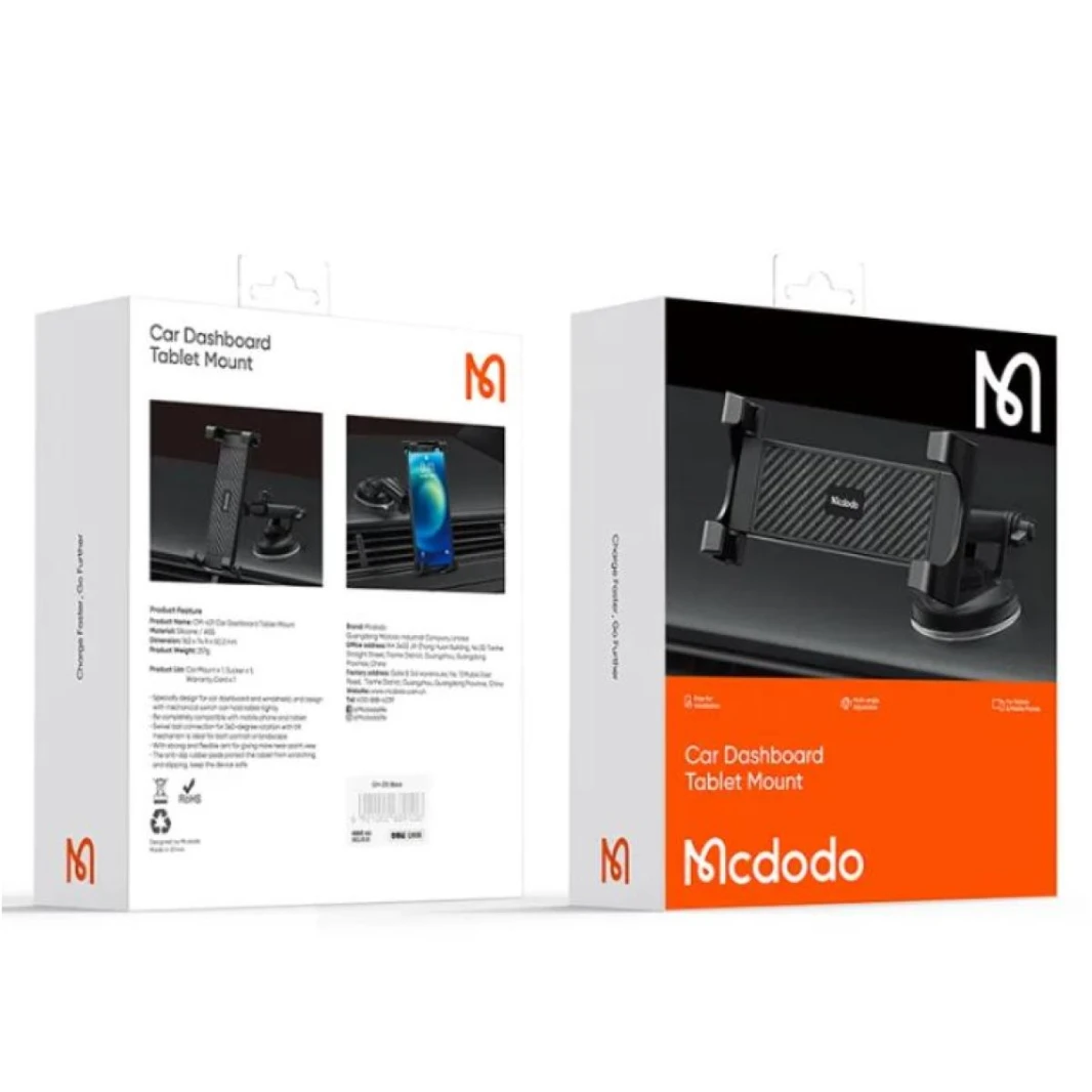 Mcdodo CM-4310 Car Dashboard Mount for Tablet and Phone for car dashboard and windshield, and design with mechanical switch can hold tablet tightly