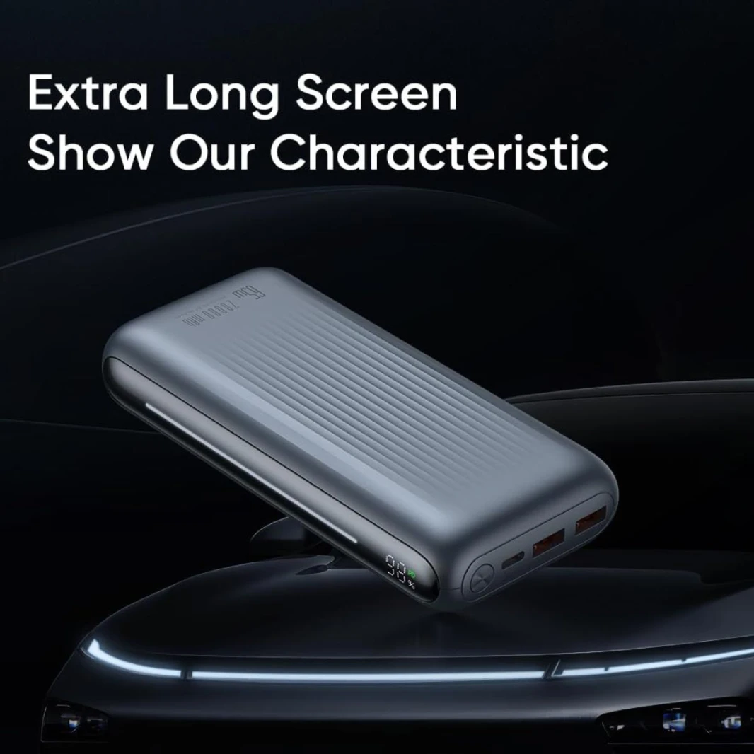 mcdodo Portable Charger 20000mAh Power Bank,3 Output 65W Fast Charging Bank Equipped with Light Interactive Charging Display Compatible with MacBook Pro
