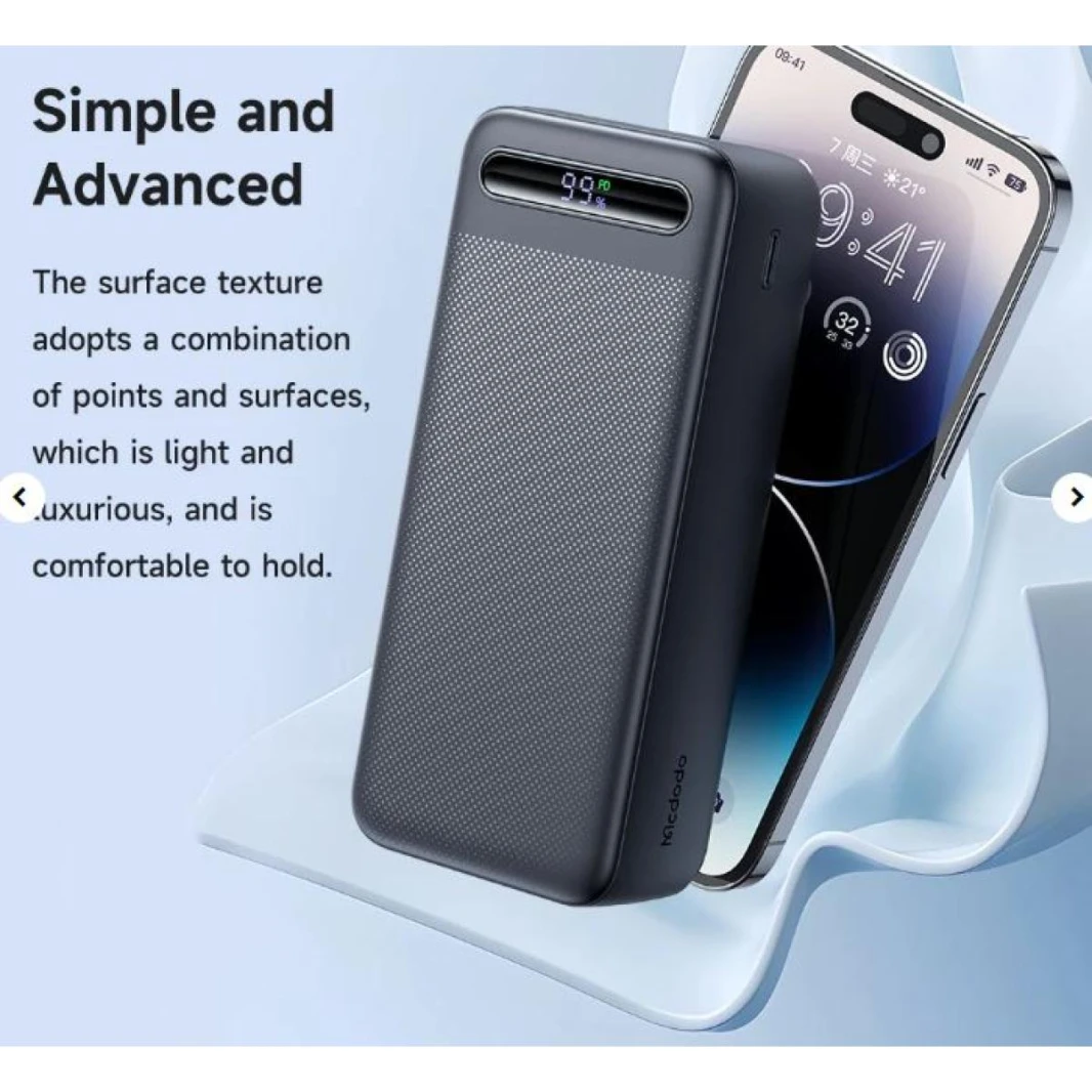 Mcdodo 391 22.5W PD+QC Power Bank 30000mAh with Digital Display