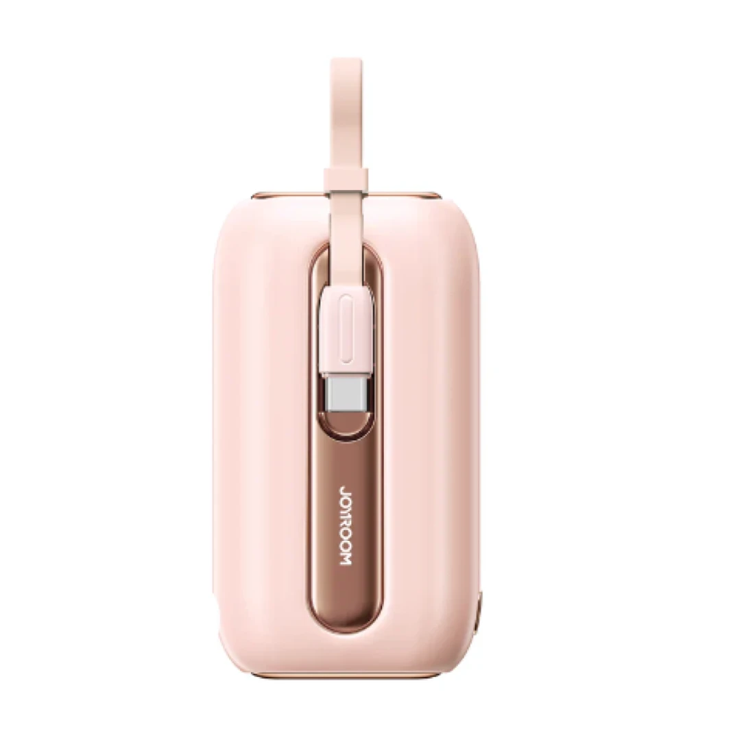 Joyroom JR-L012/013 Colorful Series mini Power Bank with Dual Cables 10000mAh 18 Month Warranty (Rose Pink)