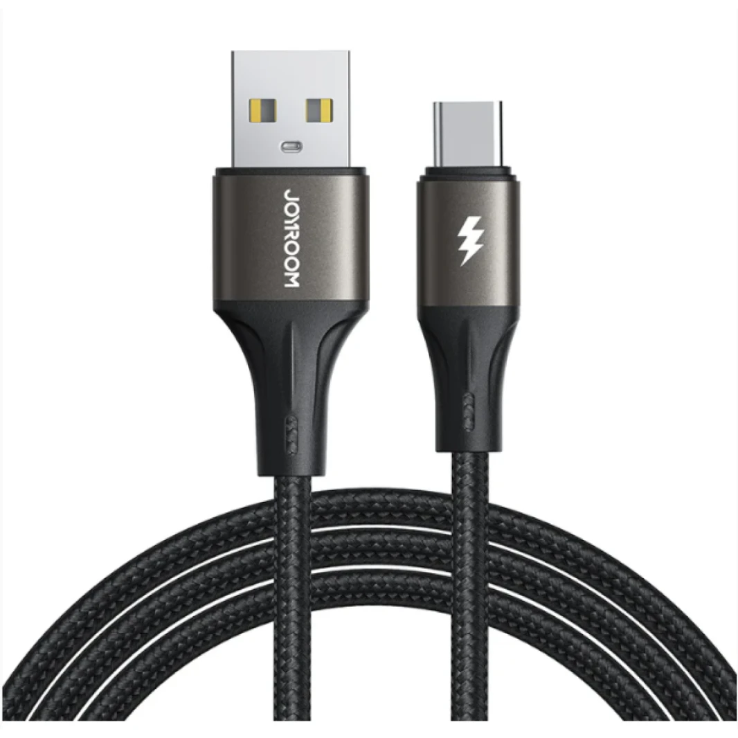 JOYROOM SA25-AC3 3A USB to USB-C/Type-C Fast Charge Data Cable, Length:1.2m(White)