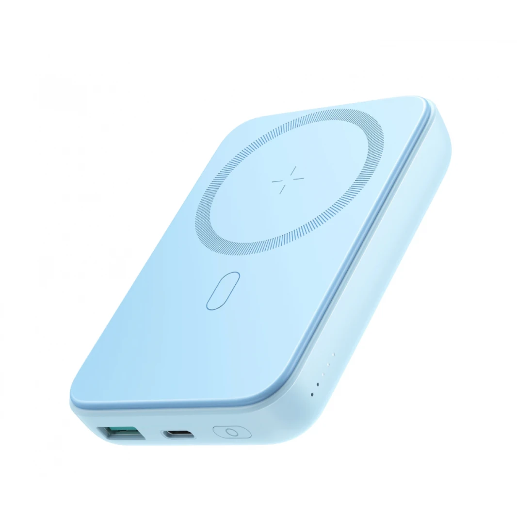 Joyroom JR-W020 20W Mini Magnetic Wireless Power Bank 10000mAh Multi Security Protection (With USB to Type-C 0.25m Cable) - Blue